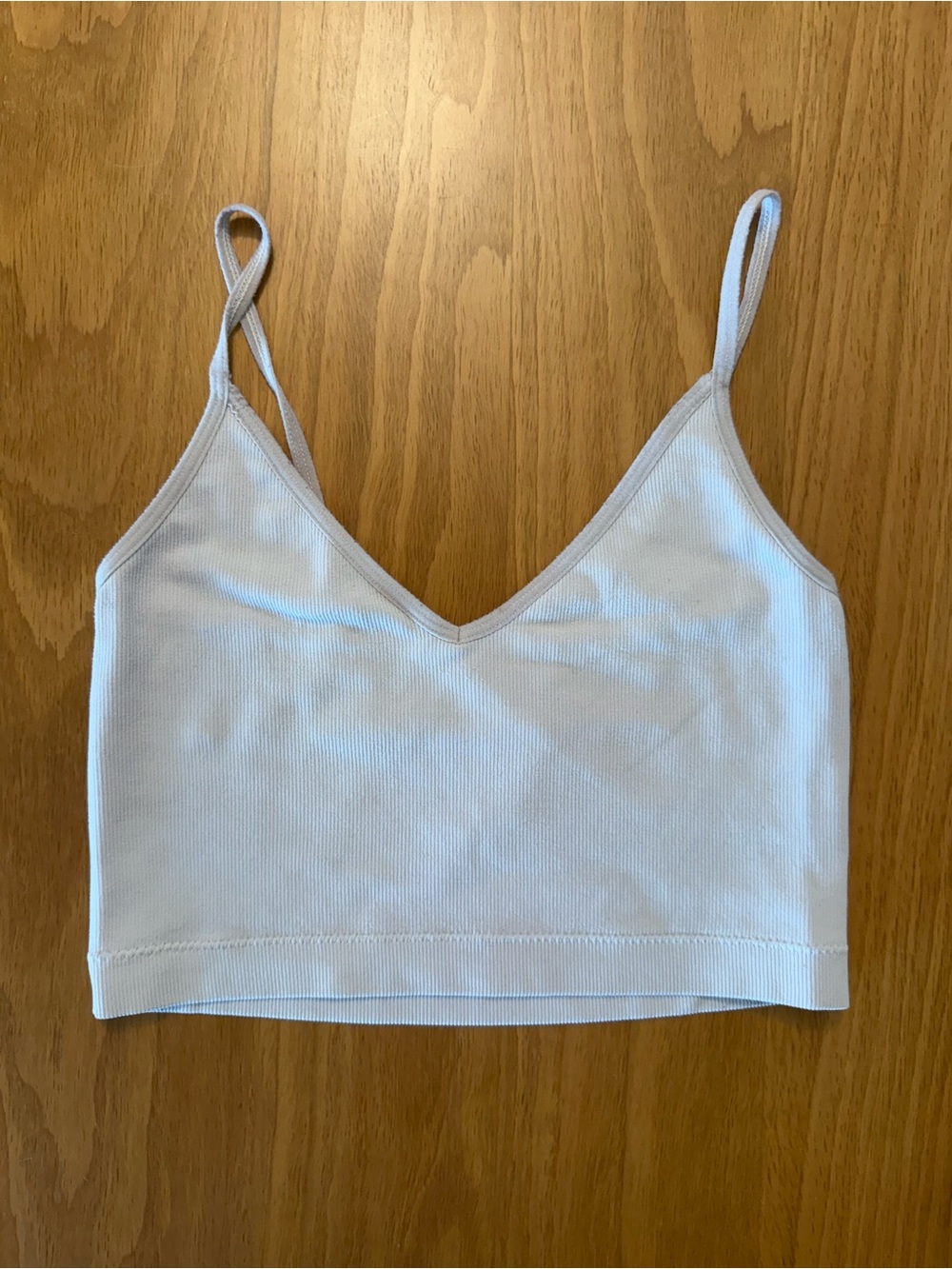 Garage White Ribbed Cropped Camisole Tank